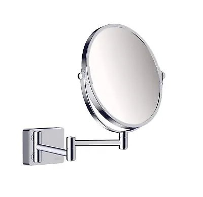 Hansgrohe AddStoris Universal Bathroom Shaving Mirror Wall Mounted Chrome • £66.14