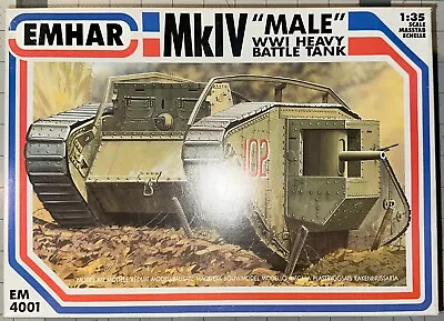 Emhar 1/35 Mk.IV  Male  WWI Heavy Battle Tank With Superdetailing Extras! • $39