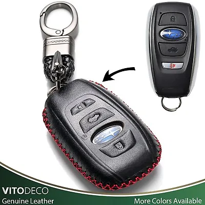 Vitodeco 4 Buttons Leather Keyless Smart Key Fob Case Cover Protector For Subaru • $13.99