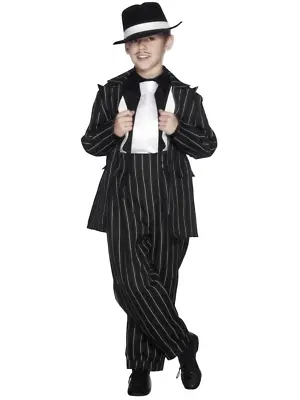 Zoot Suit Costume Gangster Fancy Dress Pin Stripe Suit Razzle Mafia Bugsy Malone • $36.24