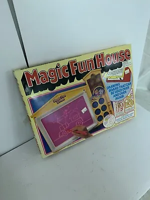 Vtg 80's Magic Fun House Drawing Board Game Kids Toy Art Neon Pink Pad • $39.99