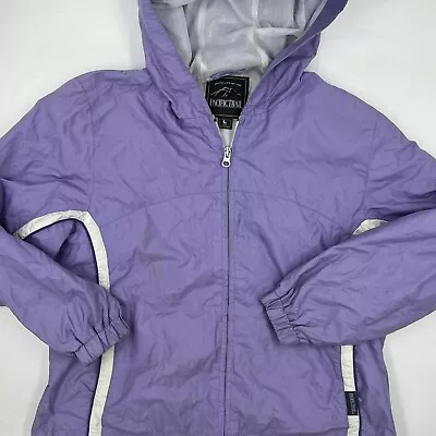 Pacific Trail Womens Fullzip Windbreaker Jacket Purple Size L Polyester Stretch • $14.99