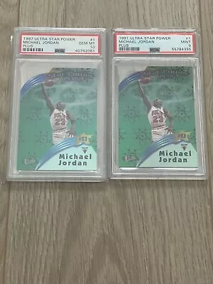 1997 Ultra Star Power Plus #1 Michael Jordan Die-Cut PSA 10 AND PSA 9!! • $6999.99