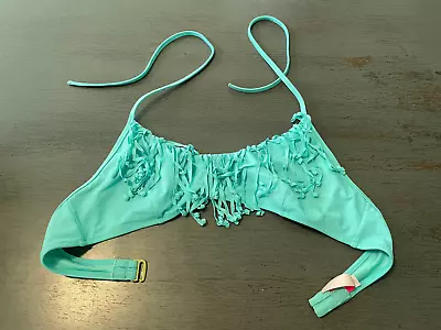 Blue Fringed VICTORIAS SECRET    Swimsuit Bikini Top Size Medium • $0.99