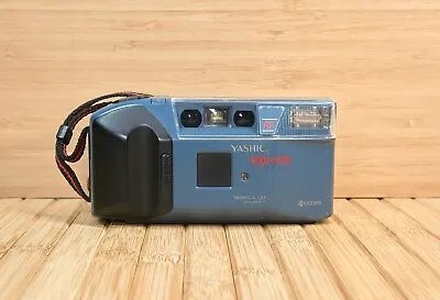 Rare Vintage Yashica Kyocera Ninja Star Point And Shoot 35mm Film Camera Blue • $135