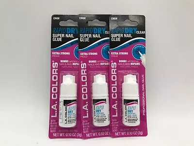 L.A. Colors RapidDry Super Nail Glue. Extra Strong. 9 For $15 • $15