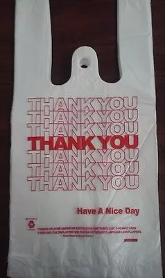 NEW 100 Ct PLASTIC SHOPPING BAGS T-SHIRT TYPE GROCERY WHITE SMALL SIZE BAGS.... • $6.79