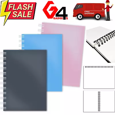 A4/A5 Hardback Spiral Notebook Lined Journal Planner Book RuledPad Writing Diary • £5.99