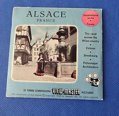 Sawyer's Scarce Vintage 1465 A B & C Alsace France View-master 3 Reels Packet • $69