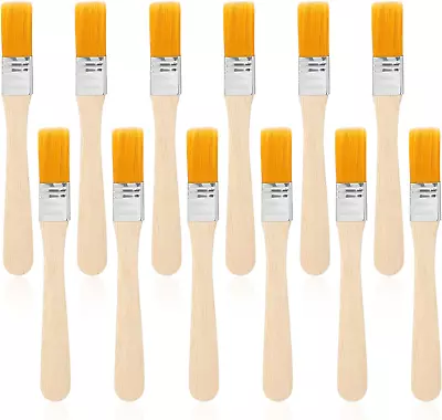 12 Pcs Paint Brush 5 Inch Trim Painting Tool Soft Bristle With Wood Handle Small • $16.99