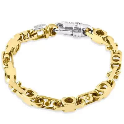 Men's Marine 14k Gold (41gram) Or Platinum (66gram) 7mm Link Bracelet 8  • $4290