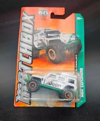 2013 Matchbox JEEP WRANGLER SUPERLIFT White 116/120 LITTLE BEND Explorers • $7