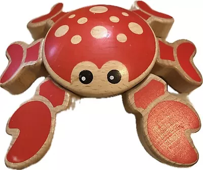 Melissa & Doug Twisting Crab Wooden Grasping Toy • $6