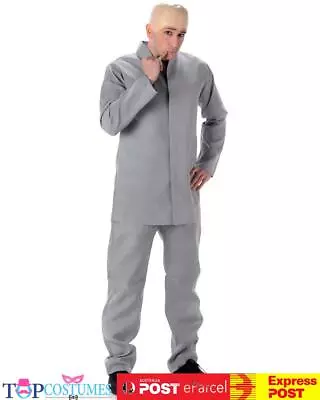 60s Grey Suit Austin Power Dr Evil Shag Groovy Mens Fancy Dress Up Costume • $50.40