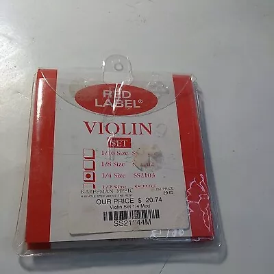 Red Label 1/4 Size Violin String Set SS2103 • $17.40