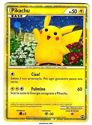 Pikachu - Holo Rare - World Collection Promos 2010 TCG Italian #PW • $13.34