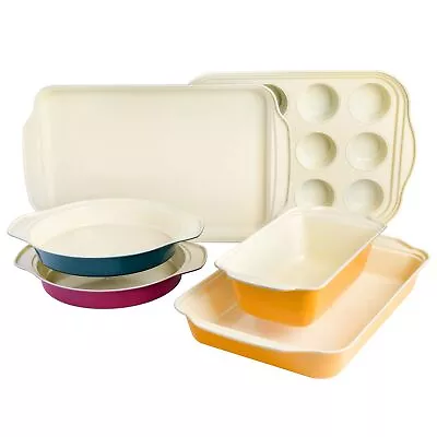 Healthy Nonstick Ceramic Savory Saffron Bakeware Set Carbon Steel Assorted • $43.88