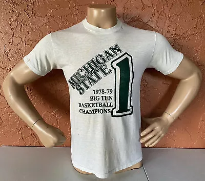 Vintage Michigan State Spartans 1978-1979 Big Ten Champions Shirt Sz S-M • $99.99