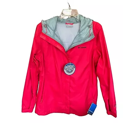 NWT Pink Columbia Omni Tech Arcadia II Rain Jacket Womens L Packable Waterproof • $47.59