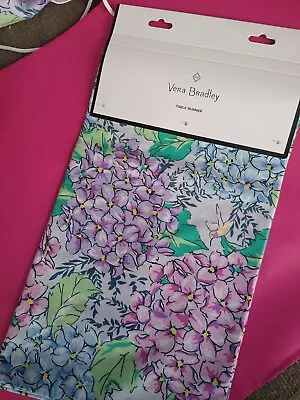 Vera Bradley Happy  Hydrangeas Table Runner 13  X 96  • $36