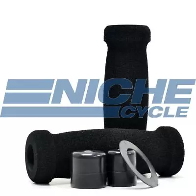 Black 120mm Foam Motorcycle Highway Cruiser Grips 7/8  • $10.95