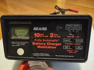 Sears 10/2 Amp Fully Automatic Battery Charger Maintainer Vintage 934.71615 • $75.33