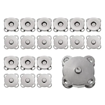 10 Sets Magnetic Snap 18mm Metal Fasteners For Clothing Purse Gunmetal • $8.81