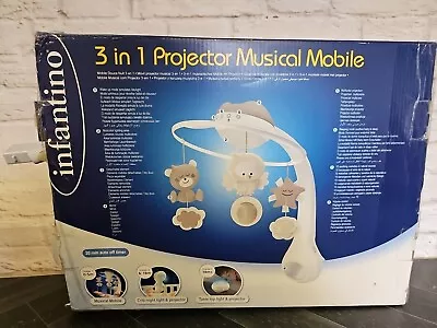 INFANTINO 3 In 1 Projector Musical Mobile - Convertible Mobile White • £29.99