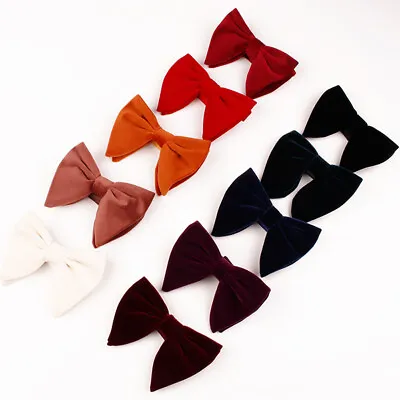 Mens Plus Size Velvet Bowtie Large Pre-Tied Wedding Party Tapes Loops New • $0.99