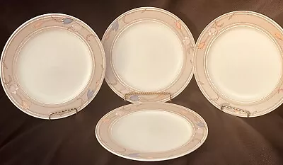 Mikasa Meadow Sun Intaglio CAC02 Set Of (4) Dinner Plates Tulips Pastel 11” • $22.90