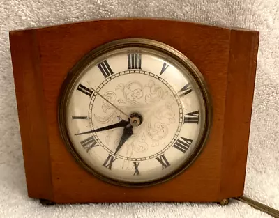 Vintage Maple S12-H Working Westclox Sheraton Electric Alarm Clock  Convex Glass • $10