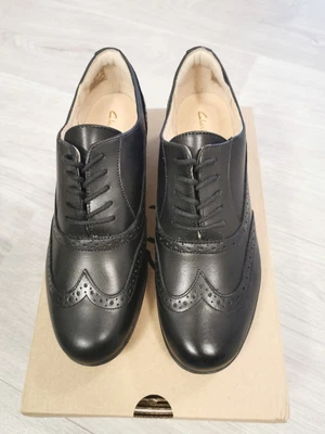 £31 • Buy Clarks Hamble Oak Black Leather Womens Girls Shoes 7uk/41eur