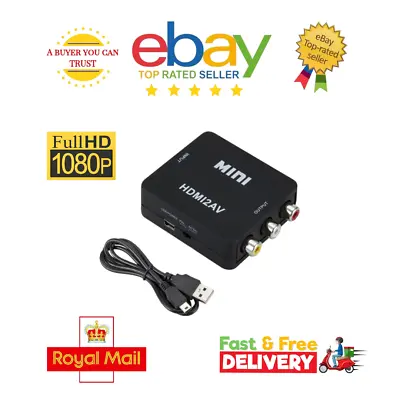 £4.49 • Buy 1080p Mini HDMI To AV CVBS 3RCA Video/Audio Composite Converter Adapter DVD/HDTV