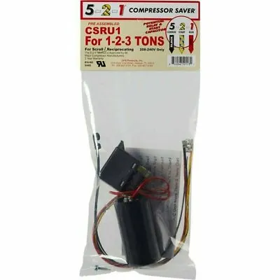 5-2-1 Compressor Saver Kit CSRU1 Hard Start Capacitor With Relay For 1-2-3 Tons • $36.58