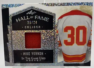 2023 Leaf In The Game Mike Vernon Hall Fame Caliber Jersey Calgary Flames #20/20 • $14.99