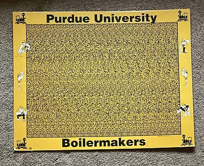 *VINTAGE* Purdue University Boilermakers Magic Eye / Stereogram Poster 22 X 28” • $29.99