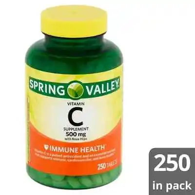 Spring Valley Vitamin C Supplement With Rose Hips 500 Mg 250 Count • $14.70
