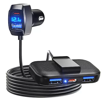 LENCENT 5 Multi Ports Type C Car Charger 31W USB C Charger Adapter Fast Charging • $23.99