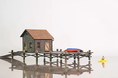 Laser Cut N Scale Dock House/ Fish Market Building KIT • $25.95