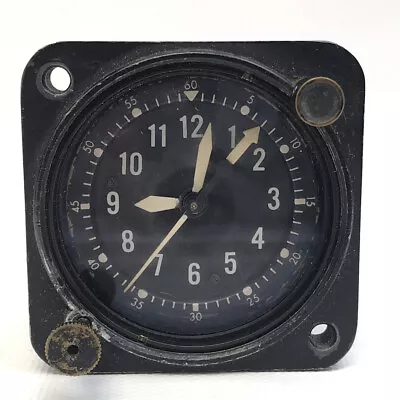 Waltham US Military 8-Day Wind-Up Military Aircraft Airplane Clock A-13A-1 Runs • $299.99