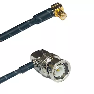 USA-CA LMR100 BNC MALE ANGLE To MCX MALE ANGLE Coaxial RF Pigtail Cable • $9.99