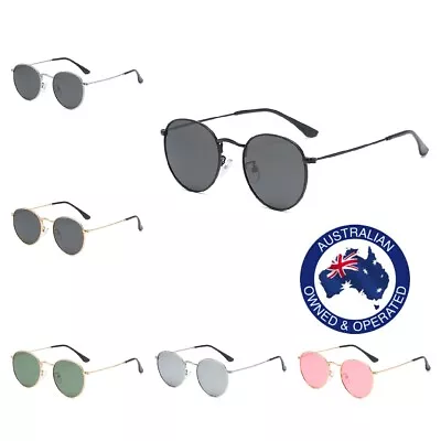 $9.95 • Buy Mens Women's  Round Fashion Retro UV Protection Australia Standards Sunglasses