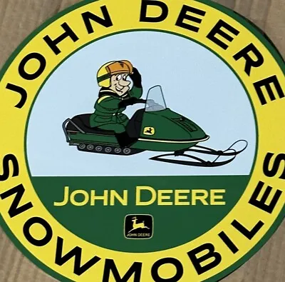 Vintage Style John Deere Snowmobiles Oil Metal Heavy Quality Sign • $55