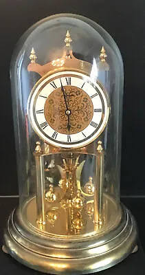£20 • Buy Vintage Large Kundo Anniversary Clock With Glass Dome In Full Working Order