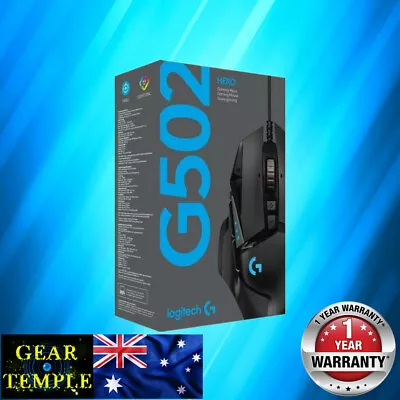 $70 • Buy Logitech G502 Corded Gaming Mouse HERO 16K DPI RGB Tunable