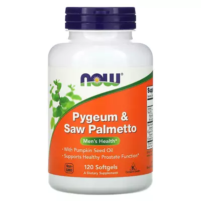 NOW Foods Pygeum & Saw Palmetto 120 Softgels | With Pumpkin Seed Oil • £32.99