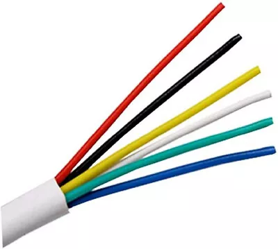 Pace 6 Core Burglar Intruder CCA Alarm Cable - White • £6.55