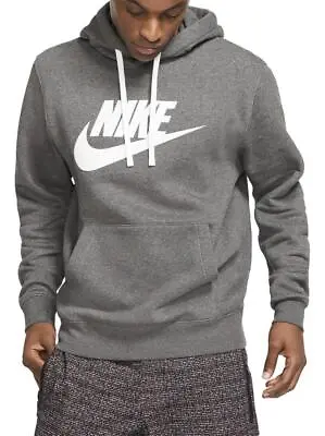 Nike Sportswear Club Fleece Men's Futura Pullover Hoodie (Charcoal) BV2973-071 • $54.99