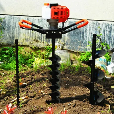 72CC/52CC Post Hole Digger Gas Powered Earth Auger Borer Ground / 4  6  8  Bits • $123.50