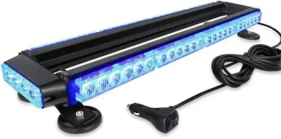 26  Magnetic Roof Blue LED Strobe Flash Light Bar Volunteer Firefighter Plowing • $126.50